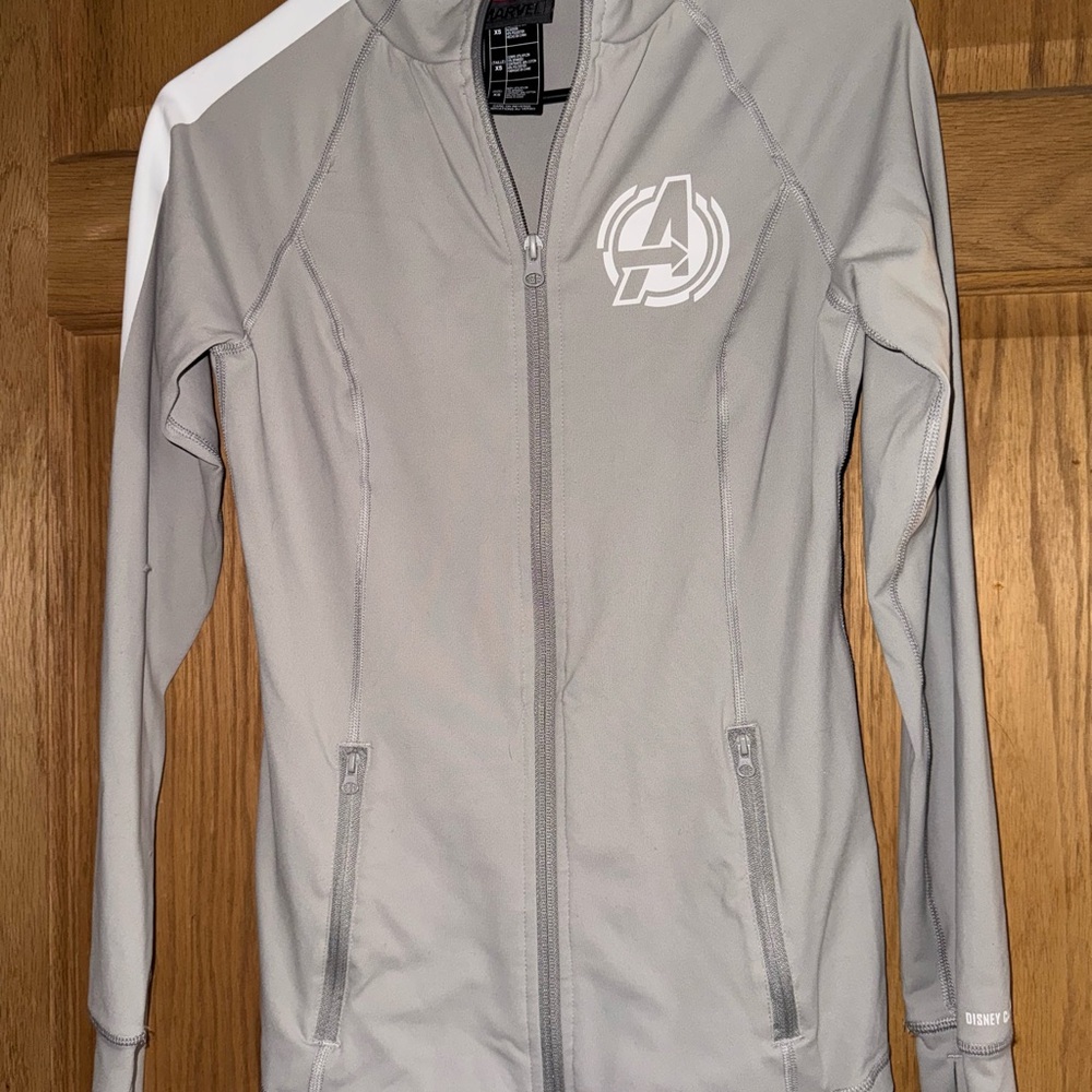 DISNEY California Adventure MARVEL Avengers Campus Gray XS Track Zip Up Jacket
